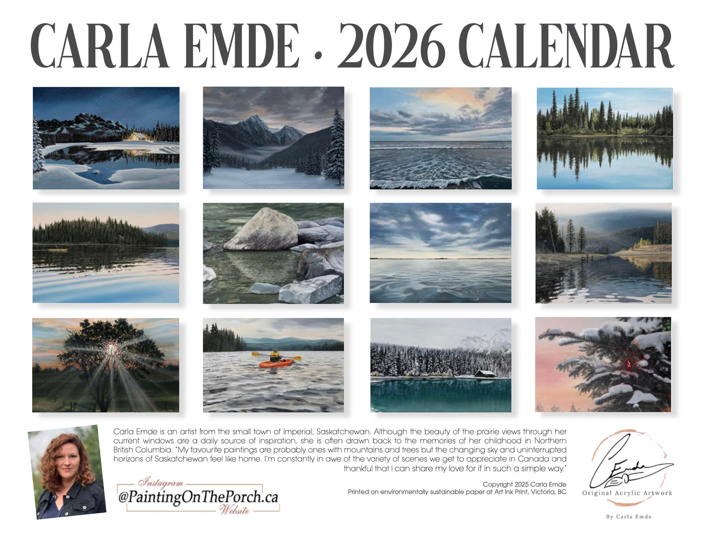 2026 Calendar *Special Price* 2 for $50